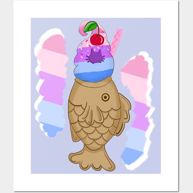 Pride Taiyaki design, 2nd wave (catgender) Wall Art by VixenwithStripes